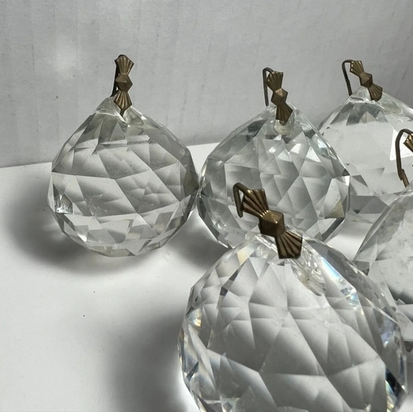 Vintage Crystal Glass Round Prisms for  Chandelier 1.5” Diameter Lot of 5 - Picture 4 of 4